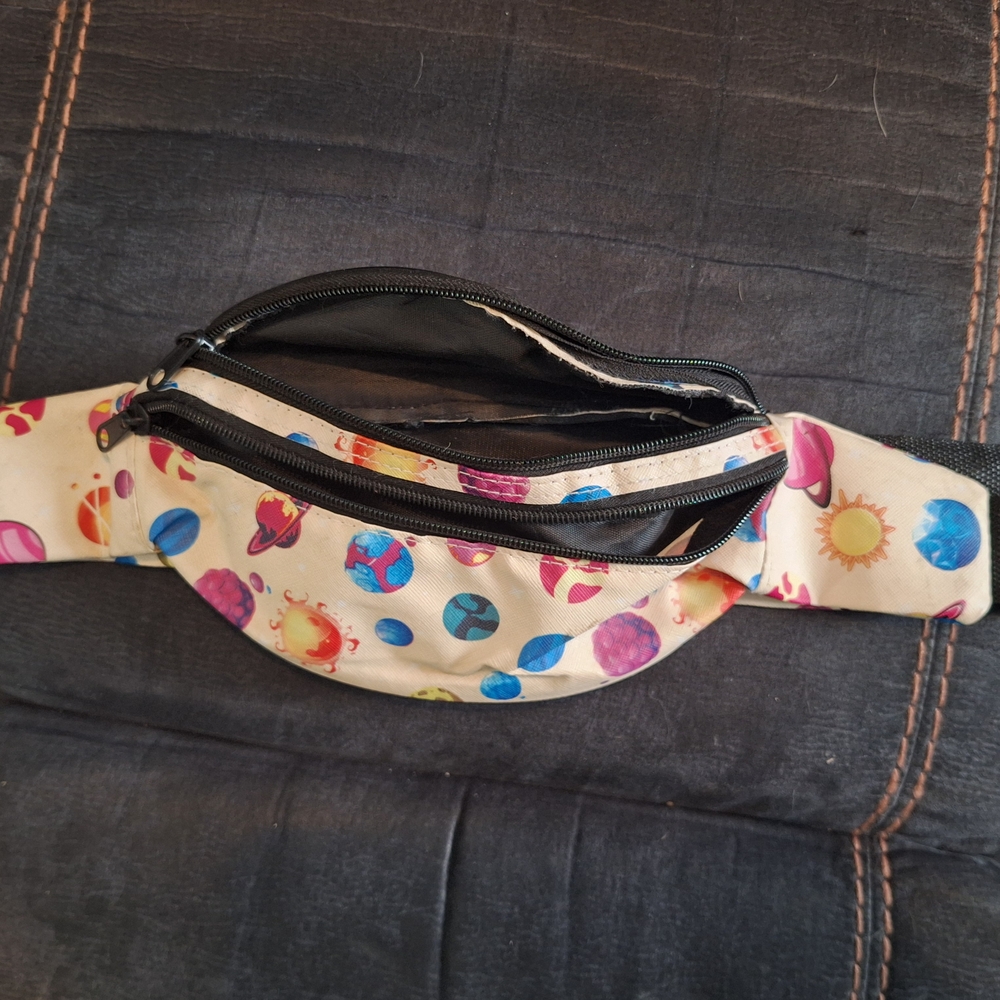 Colorful Planet Print Fanny Pack
